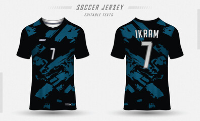 Sports Jersey Soccer Jersey Football Jersey Basket ball Jersey Cricket Jersey Black Texure