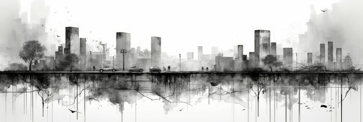 Concrete Material Structure Background - Generative AI