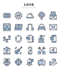 Love. Two Color icons Pack. vector illustration.