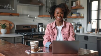 Fototapeta premium The woman using laptop
