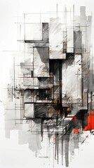 Concrete Material Structure Background - Generative AI