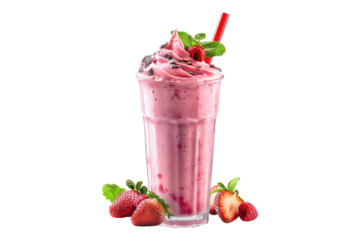 Refreshing jubilee shake isolated on transparent background