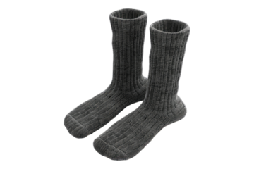 Socks on black isolated on transparent background