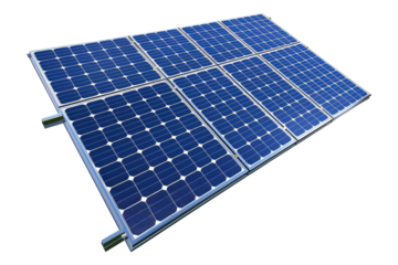 Solar panel isolated on transparent background