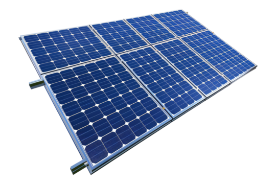 Solar panel isolated on transparent background