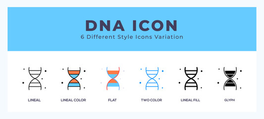 Dna icons set. Different style of icons simple vector illustration.
