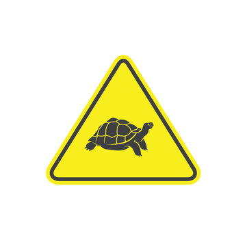 symbol of slow down, slow speed icon, vector art.