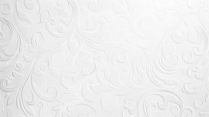 Embossed White Floral Pattern