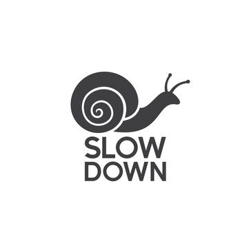 symbol of slow down, slow speed icon, vector art.