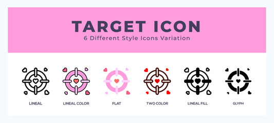 Target set of vector icon. For web. and mobile app