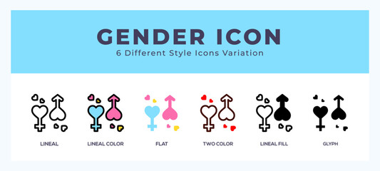 Gender icon vector illustration. trendy styles