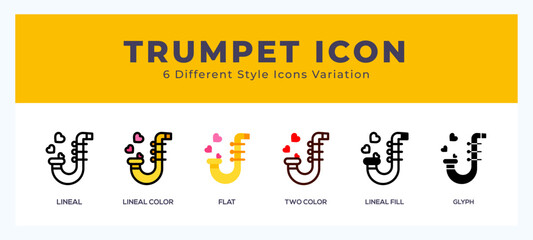 Trumpet icon for websites and apps. vector illustration