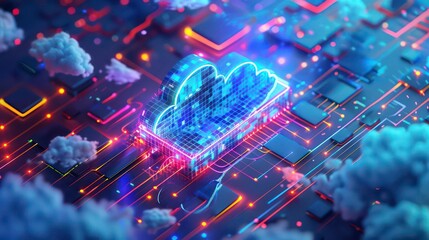 A 3D illustration visualizes Communications Platform as a Service (CPaaS), showcasing cloud solutions enabling companies to integrate real-time communications into their business applications