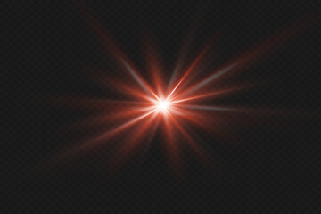 
A bright glare of light on a transparent background.