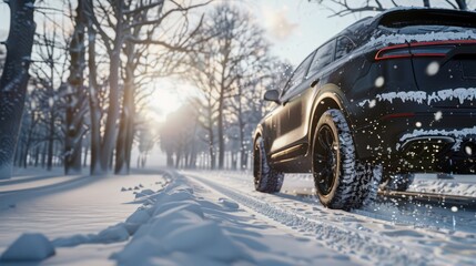 The SUV on Snowy Trail