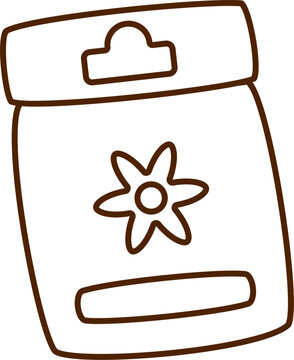 recommend clip art: Gardening tool line art outline vector for coloring page or pattern