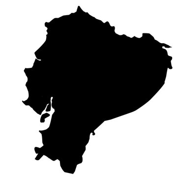 ecuador map silhouette on transparent background