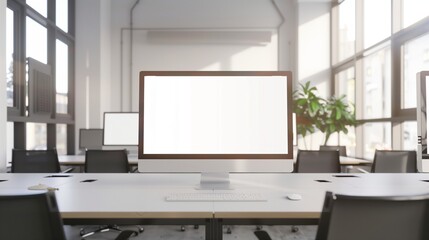 Back to School - Minimalist Frame in Computer Lab, Digital Learning, Student Workstations, Technological Education
