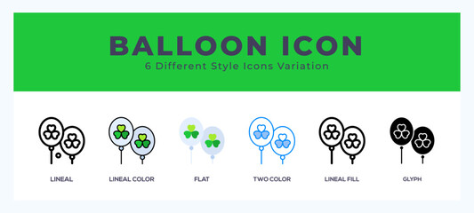 Balloon icon set. Design elements for logo © Icon