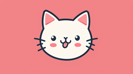 Obraz premium Cute cat flat pattern