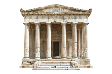 Obraz premium Ancient Greek temple isolated on transparent background
