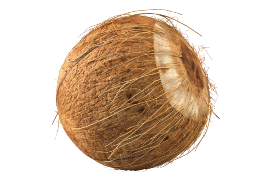 Coconut isolated on transparent background