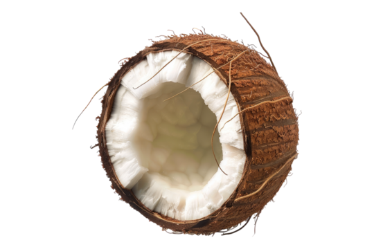 Coconut isolated on transparent background