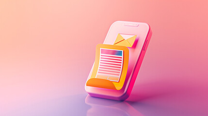 Modern news app icon with bold colors and stylish graphics on a bright backdrop. Focuses on digital news convenience, great for promoting a news app or tech brand.

