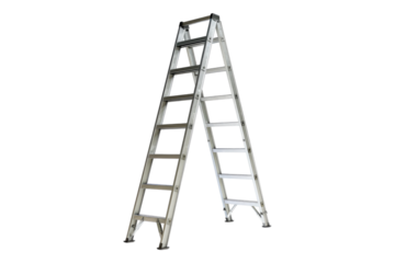 Metal ladder isolated on transparent background