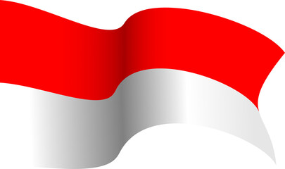 Red and white flag illustration vector