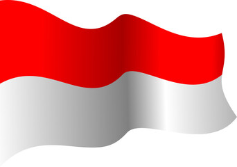 Red and white flag illustration vector