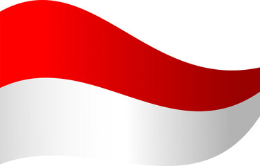 Red and white flag illustration vector