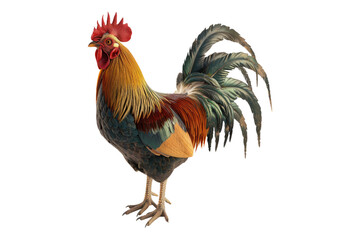 Fototapeta premium Rooster isolated on transparent background