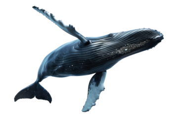 Whale isolated on transparent background