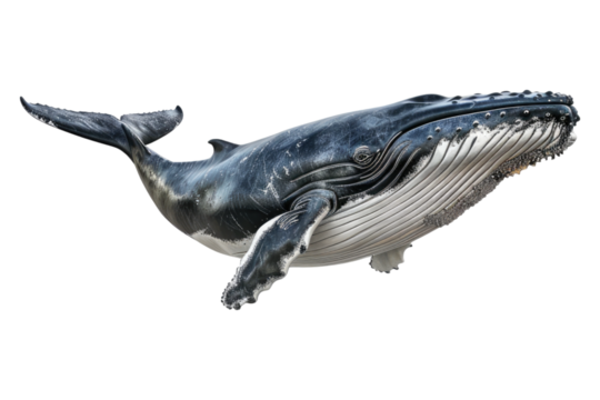Whale isolated on transparent background