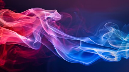 Fototapeta premium Colorful smoke isolated on black background