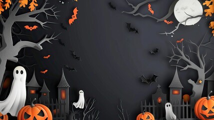 halloween background with pumpkins