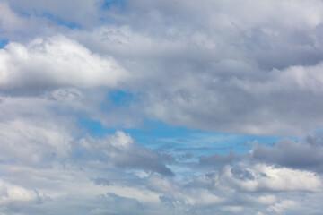 White clouds against a blue sky