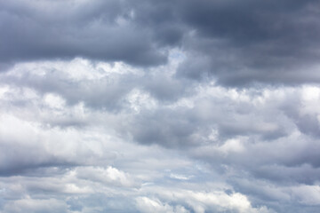 Thunderclouds in the sky as a background