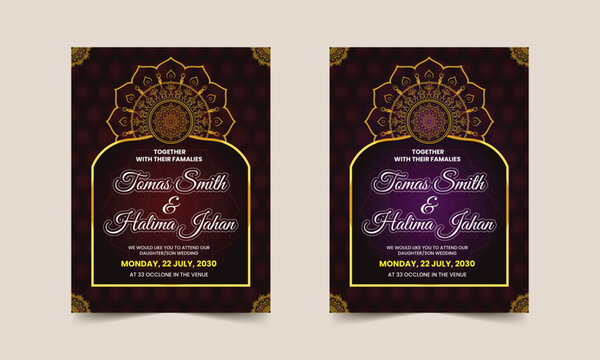 Modern Wedding Invitation Card Design.