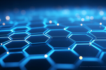 Obraz premium Abstract of hexagon of chemistry laboratory sciences test in the research lab room for the experiment.