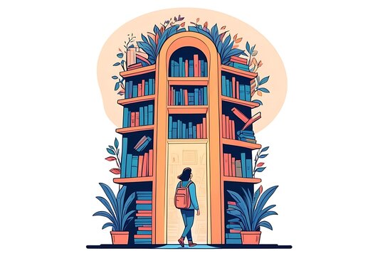 recommend clip art: Book Lovers Paradise illustrate a person wandering