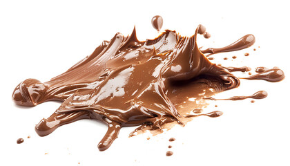 Fototapeta premium Smear of tasty milk chocolate paste isolated on white