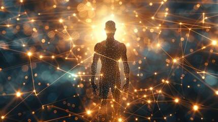 Digital Human Silhouette in a Network of Light