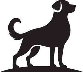 A Dog Vector Silhouette Illustration art logo