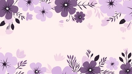 Doodle Flowers Theme Floral Botanical Garden Background Wallpaper, Social Media Banner, Design Packaging Clip Art Generative AI