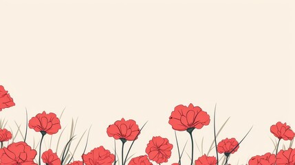Doodle Flowers Theme Floral Botanical Garden Background Wallpaper, Social Media Banner, Design Packaging Clip Art Generative AI
