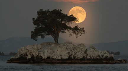 Fototapeta premium moon over the sea