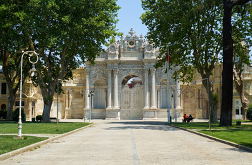 Gate of the Sultan (Saltanat Kapısı) of Dolmabahce Palace. Istanbul. Turkey