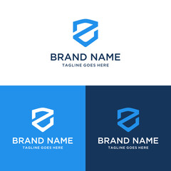 Naklejka premium Initial Letter Z Shield logo design vector